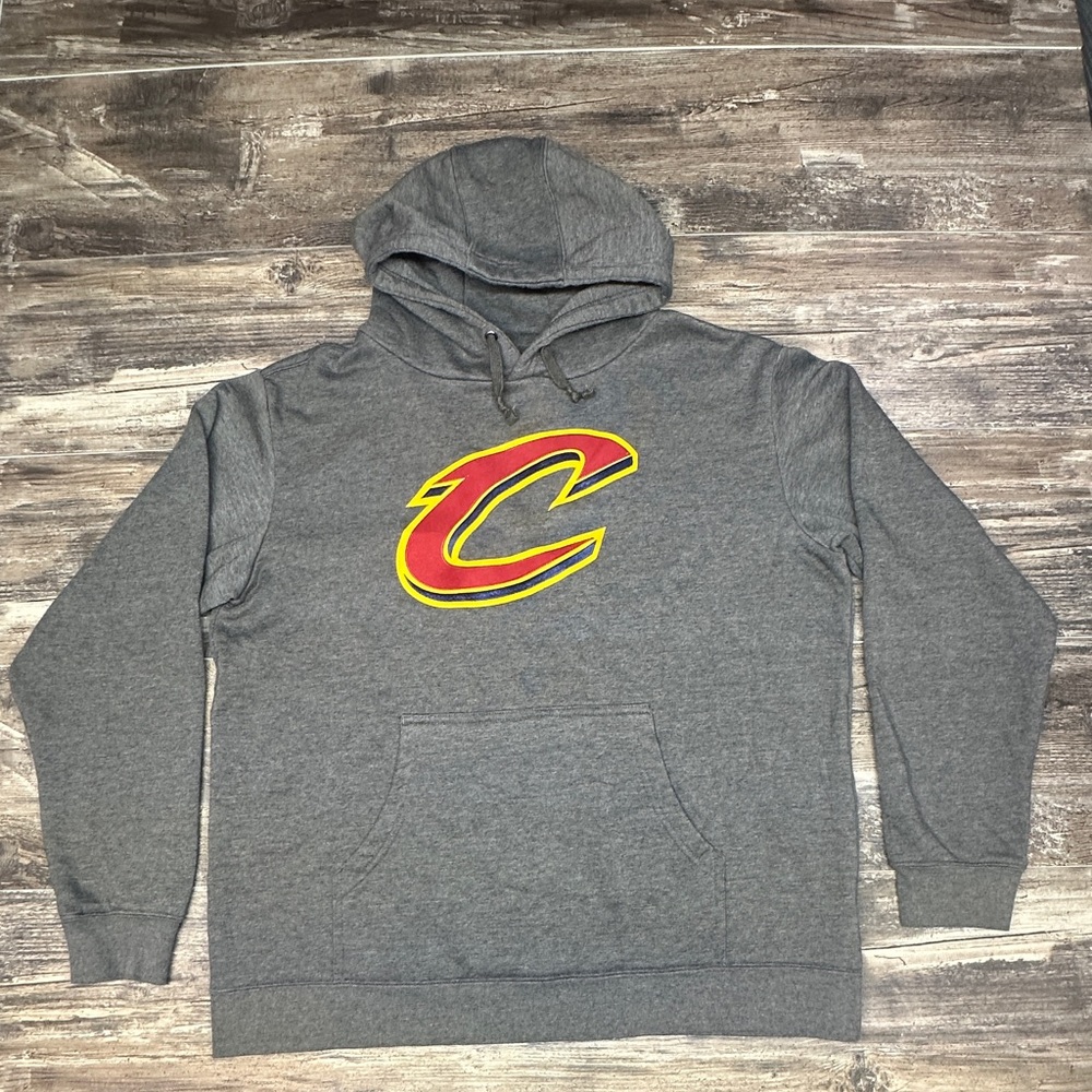 Cleveland Cavaliers Hoodie Gray NBA Logo Pullover XL GUC